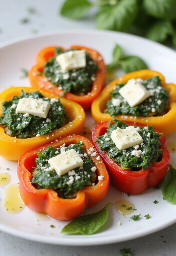 12 Budget-Friendly Healthy Meal Prep Ideas That Taste Amazing (You’ll Love #5!) - 4. Spinach and Feta Stuffed Peppers