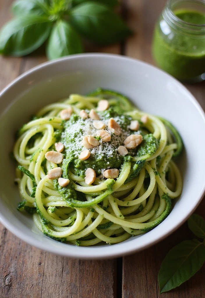 12 Budget-Friendly Healthy Meal Prep Ideas That Taste Amazing (You’ll Love #5!) - 5. Zucchini Noodles with Pesto