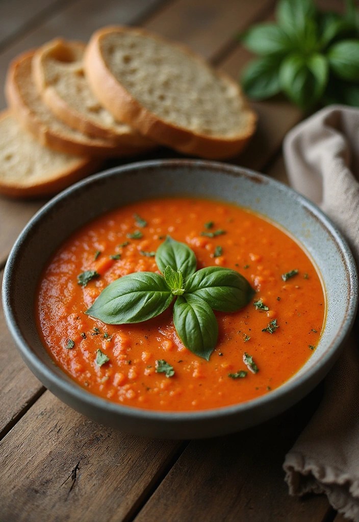 12 Quick and Easy Healthy Lunches You Can Make in Under 15 Minutes (Number 5 Is a Game Changer!) - 10. Tomato Basil Soup