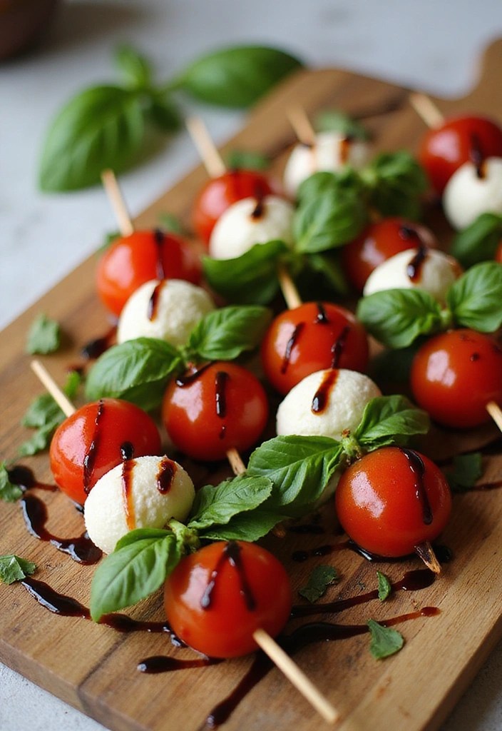 12 Quick and Easy Healthy Lunches You Can Make in Under 15 Minutes (Number 5 Is a Game Changer!) - 4. Caprese Salad Skewers