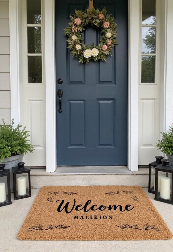 12 Trendy Welcome Door Mats to Refresh Your Entryway This Season (Wait Until You See #3!) - 7. Personalized Mats