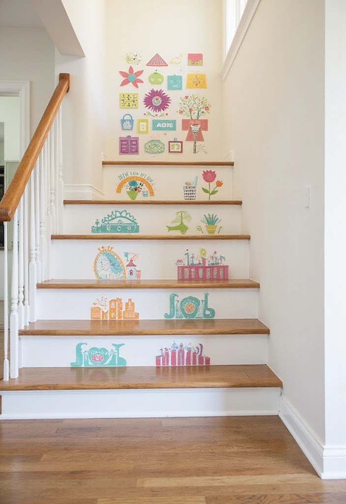 14 Budget-Friendly Small Stairs DIY Projects That Anyone Can Do (Even You Can Nail #6!) - 11. Staircase Wall Decals