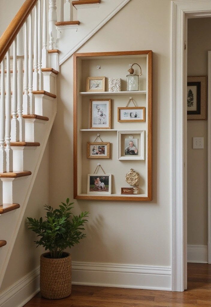 14 Budget-Friendly Small Stairs DIY Projects That Anyone Can Do (Even You Can Nail #6!) - 14. Staircase Shadow Box