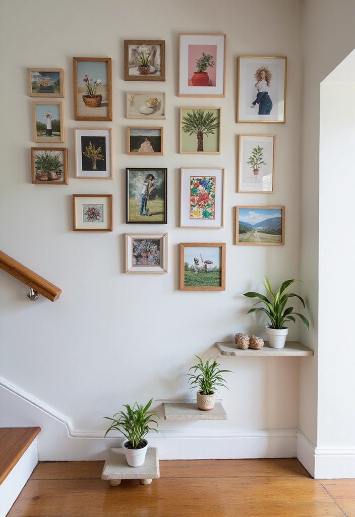 14 Budget-Friendly Small Stairs DIY Projects That Anyone Can Do (Even You Can Nail #6!) - 3. Staircase Gallery Wall