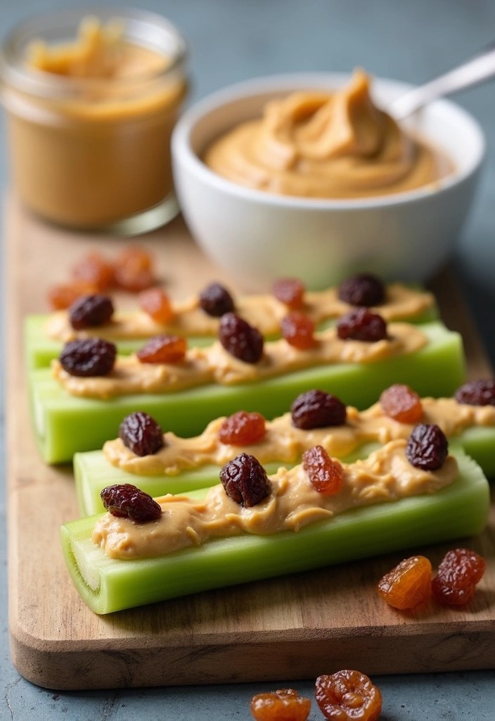 14 Guilt-Free Healthy Snacks Under 100 Calories (You’ll Crave #3!) - 6. Celery Sticks with Peanut Butter