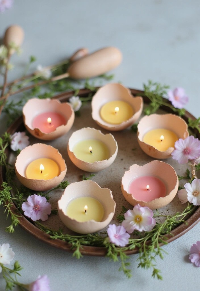 15 DIY Easter Decor Projects That Are So Cute, You'll Want to Keep Them All Year Round! - 12. DIY Eggshell Candle Holders