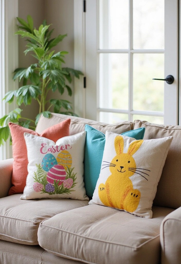 15 DIY Easter Decor Projects That Are So Cute, You'll Want to Keep Them All Year Round! - 15. Easter-themed Pillow Covers