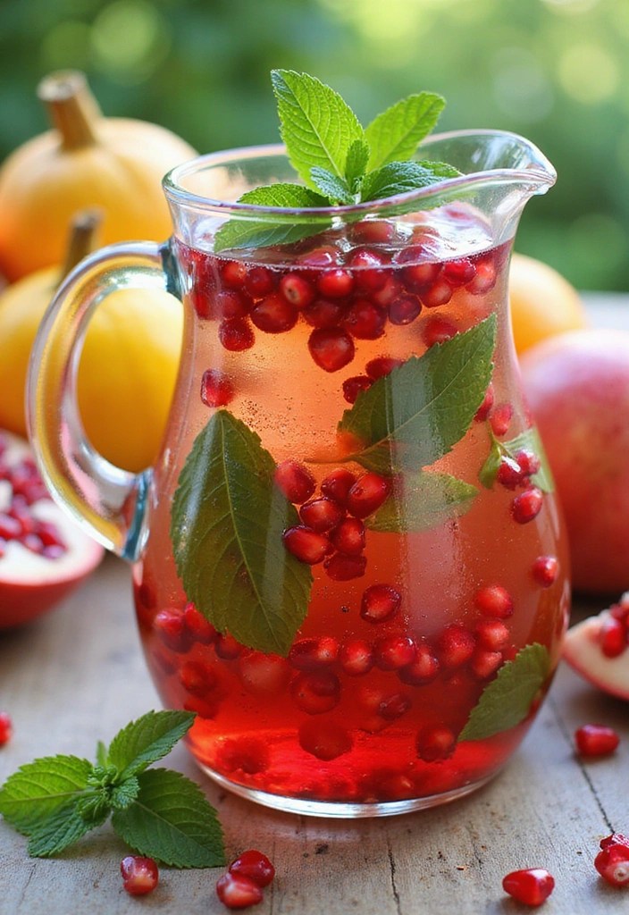 15 Infused Water Recipes That Will Transform Your Summer Hydration! - 11. Pomegranate Mint Infused Water