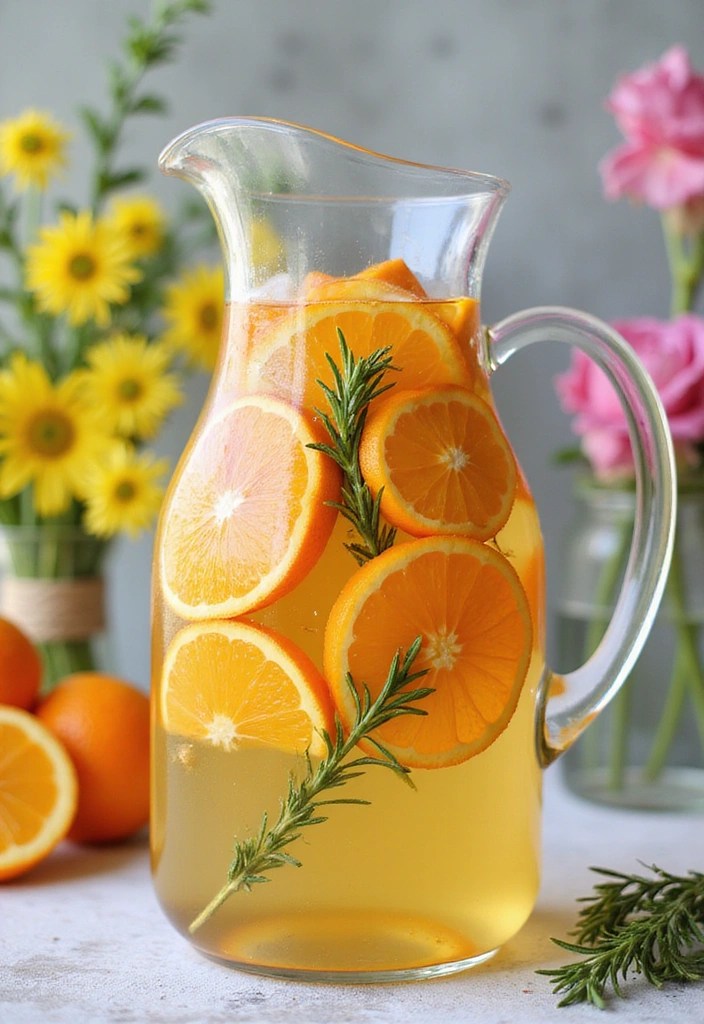 15 Infused Water Recipes That Will Transform Your Summer Hydration! - 14. Orange Rosemary Infused Water