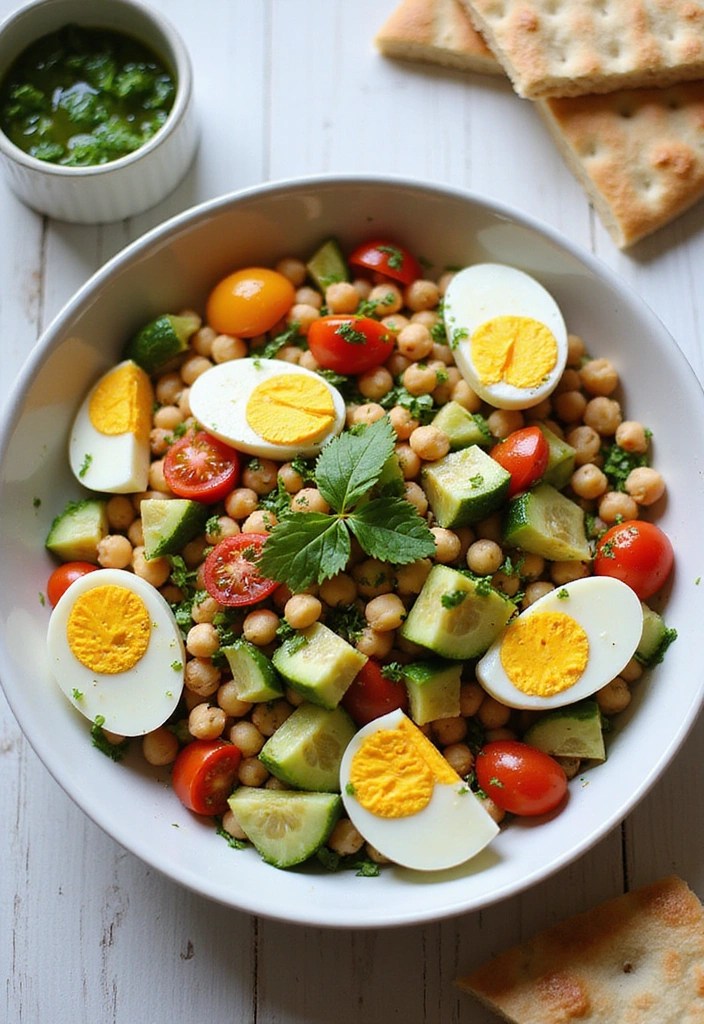 15 Protein-Packed Healthy Egg Breakfasts You Need to Try Right Now! - 8. Mediterranean Egg and Chickpea Salad