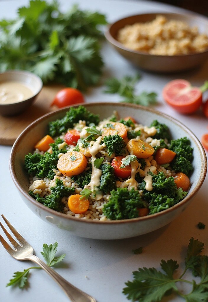 15 Vegan Kale Dishes That Will Make Even Meat-Lovers Drool! - 10. Kale and Brown Rice Bowl