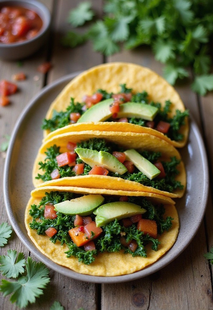 15 Vegan Kale Dishes That Will Make Even Meat-Lovers Drool! - 6. Kale and Sweet Potato Tacos