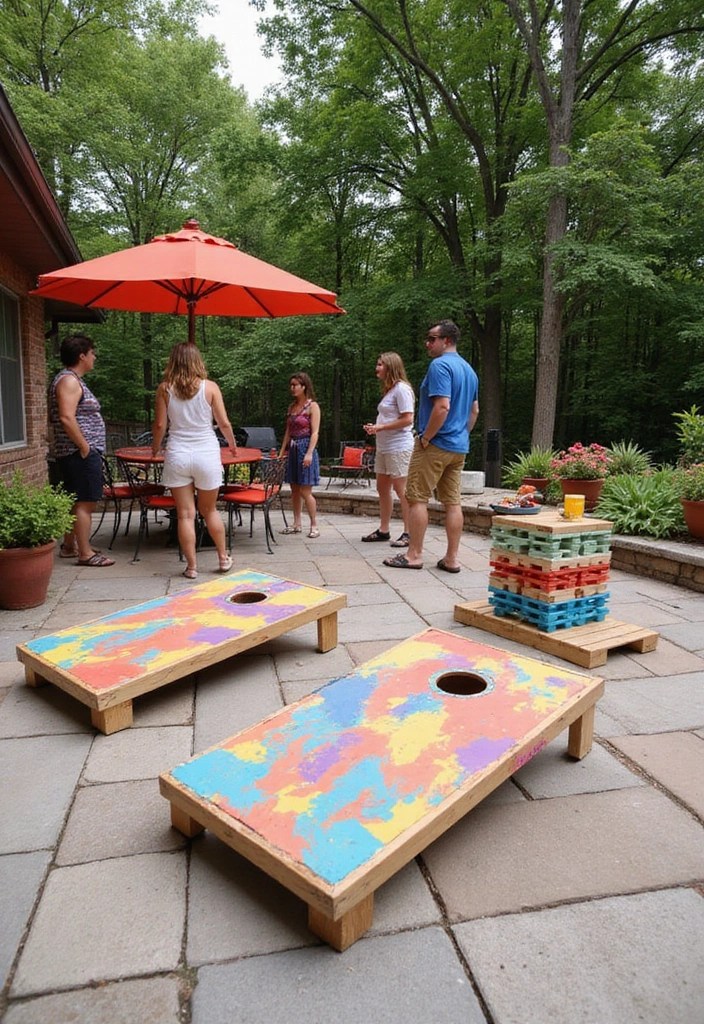 16 Patio Decor Hacks for a Relaxing Summer Retreat (Your Neighbors Will Be Jealous of #8!) - 12. Outdoor Games Area