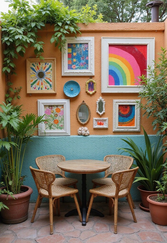 16 Patio Decor Hacks for a Relaxing Summer Retreat (Your Neighbors Will Be Jealous of #8!) - 7. Artistic Wall Decor