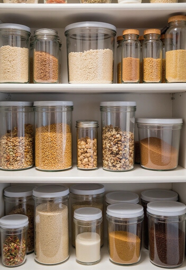 17 Pantry Ideas That Will Inspire You to Get Creative! - 5. Clear Containers for Visibility