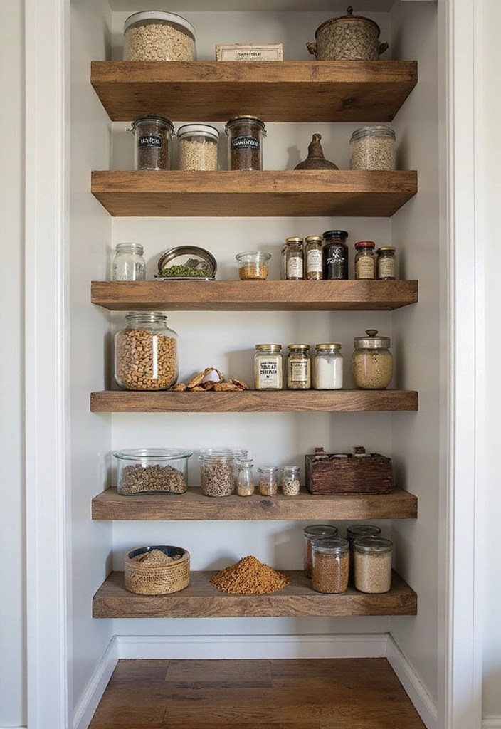 17 Pantry Ideas That Will Inspire You to Get Creative! - 9. Open Shelving for Accessibility