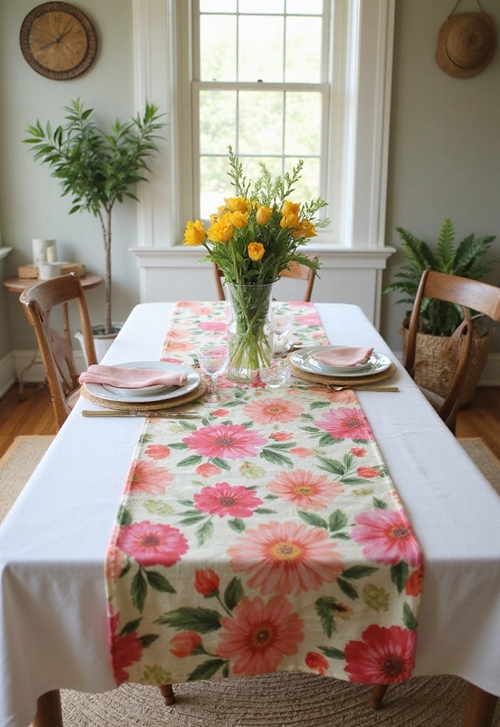 25 Budget-Friendly Easter Decor Hacks That Look High-End (You Won't Believe #8!) - 12. Colorful Table Runner