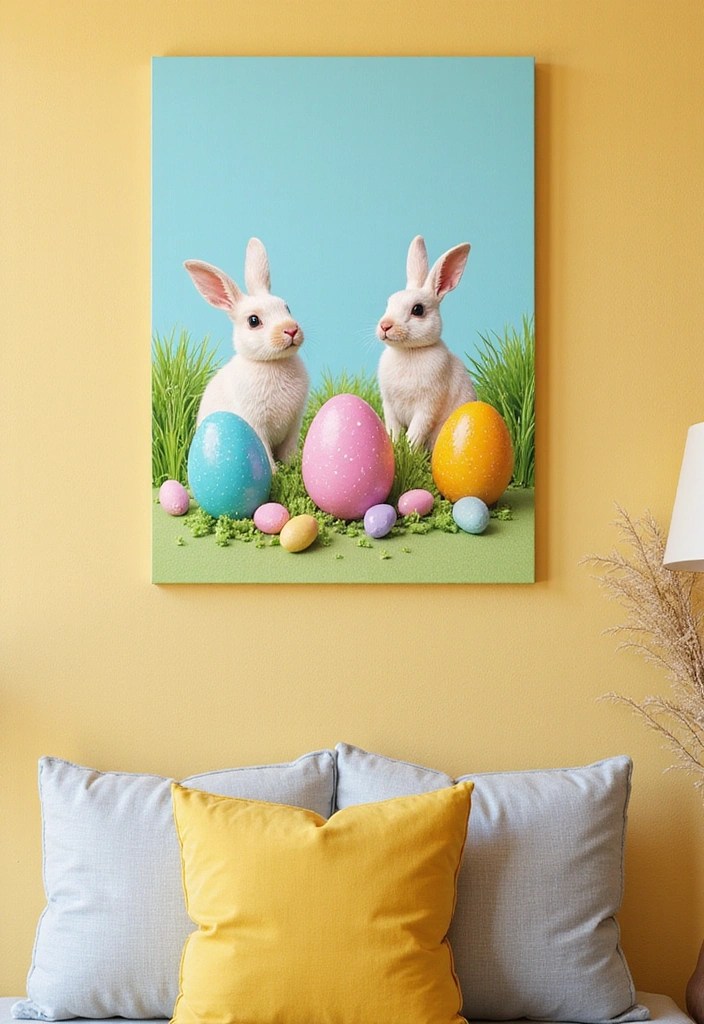 25 Budget-Friendly Easter Decor Hacks That Look High-End (You Won't Believe #8!) - 15. Easter-Themed Wall Art