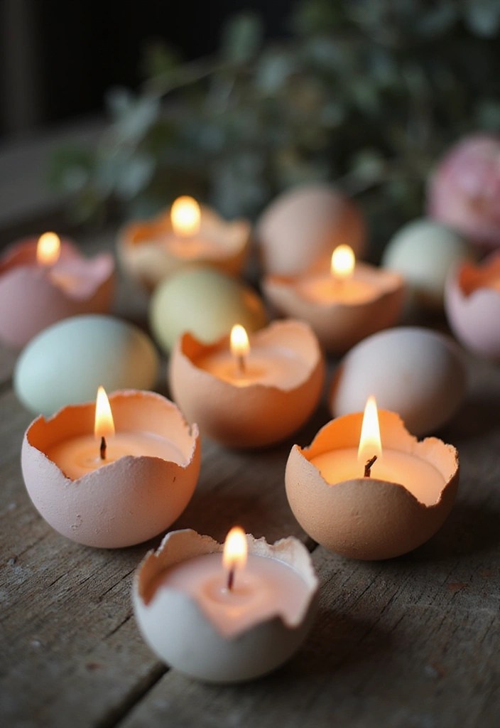 25 Budget-Friendly Easter Decor Hacks That Look High-End (You Won't Believe #8!) - 7. Eggshell Candles