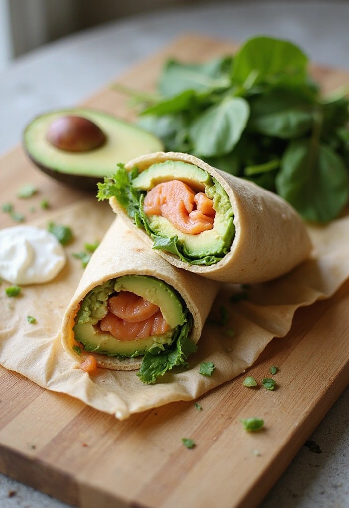 8 Family-Friendly Salmon Lunch Ideas Even Your Kids Will Love! - 1. Salmon and Avocado Wraps