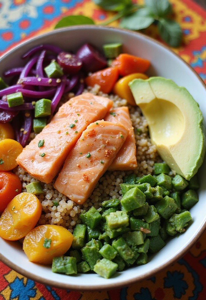 8 Family-Friendly Salmon Lunch Ideas Even Your Kids Will Love! - 5. Salmon Quinoa Bowls