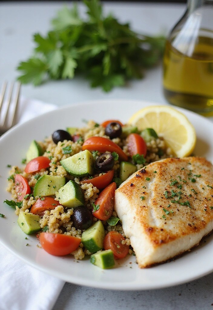 9 Healthy Seabass Recipes for Quick Weeknight Dinners You’ll Love! - 3. Mediterranean Seabass with Quinoa Salad