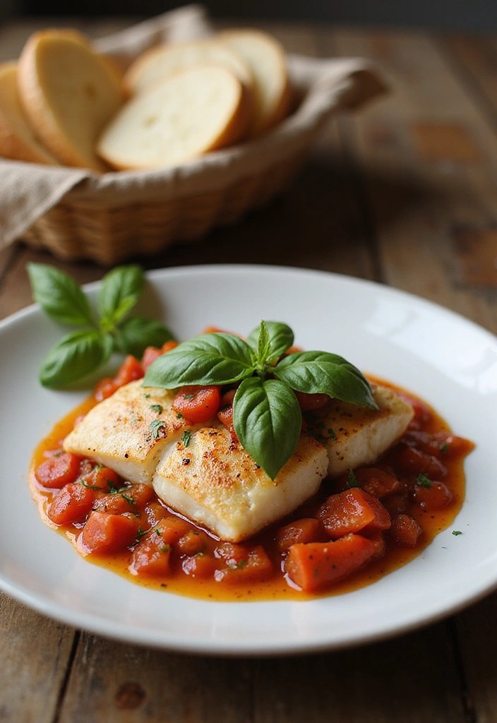 9 Healthy Seabass Recipes for Quick Weeknight Dinners You’ll Love! - 7. Seabass with Tomato Basil Sauce