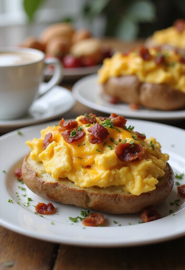 11 Savory Baked Potato Recipes You'll Be Craving (Especially #4!) - 10. Breakfast Baked Potatoes