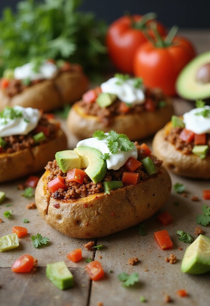 11 Savory Baked Potato Recipes You'll Be Craving (Especially #4!) - 4. Spicy Taco Baked Potatoes