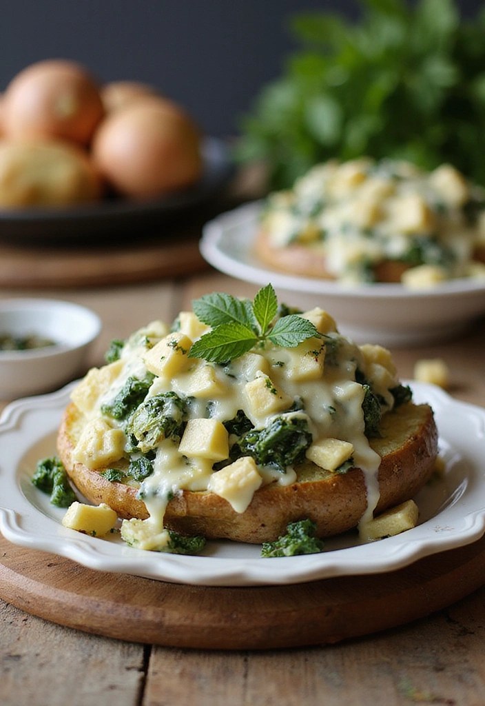 11 Savory Baked Potato Recipes You'll Be Craving (Especially #4!) - 5. Creamy Spinach and Artichoke Baked Potatoes