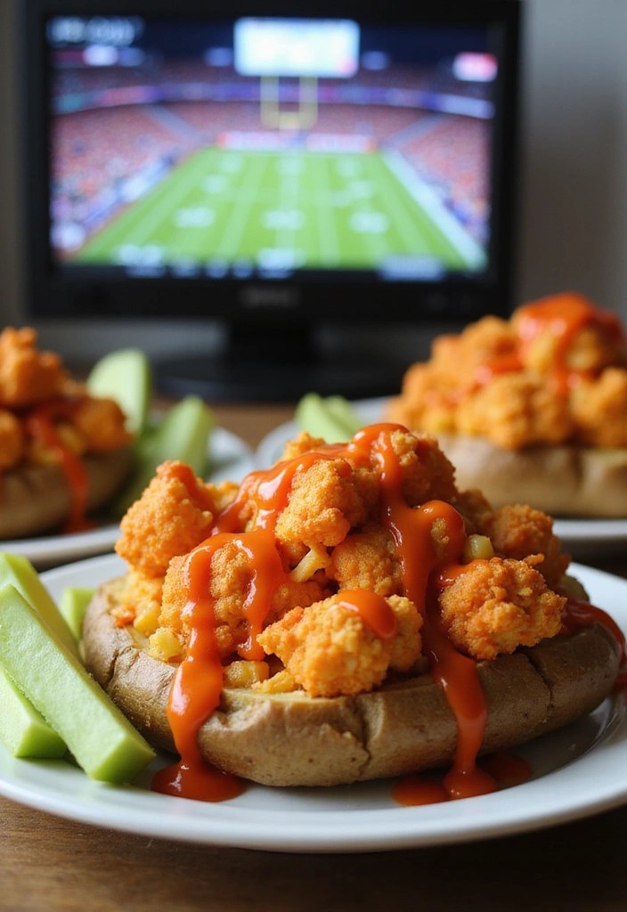 11 Savory Baked Potato Recipes You'll Be Craving (Especially #4!) - 6. Buffalo Cauliflower Baked Potatoes