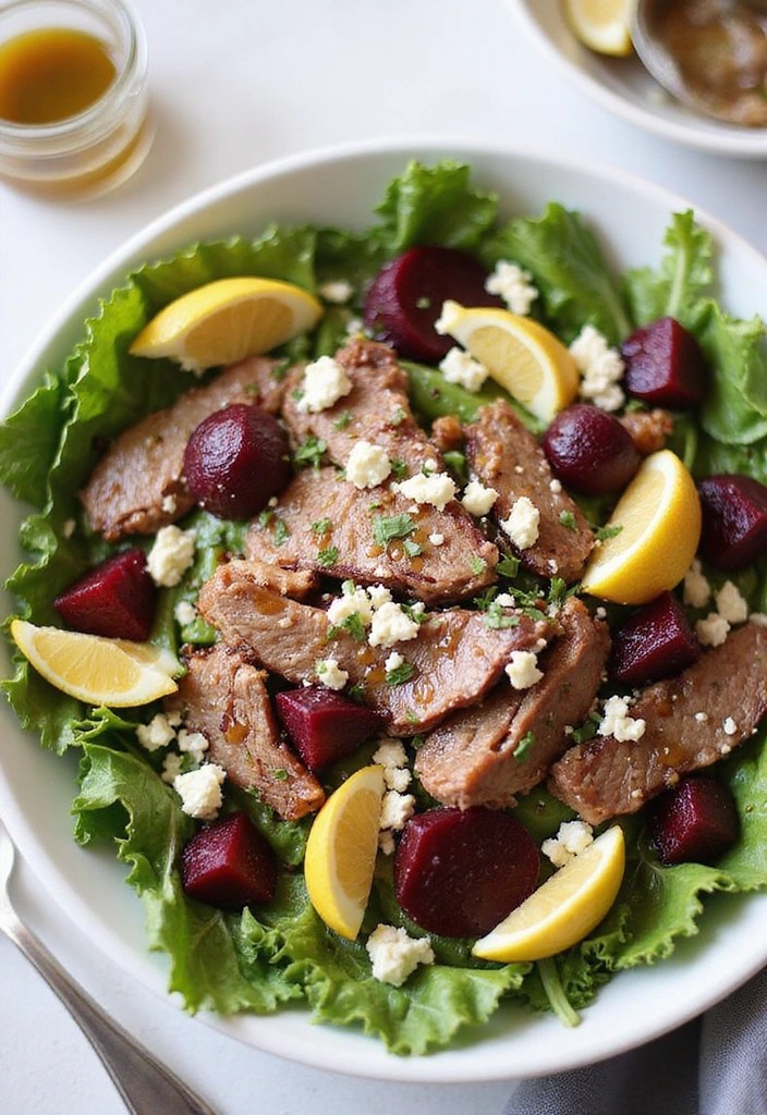 15 Low-Calorie Healthy Lamb Lunches You’ll Crave (Even on a Diet!) - 15. Lamb and Roasted Beet Salad